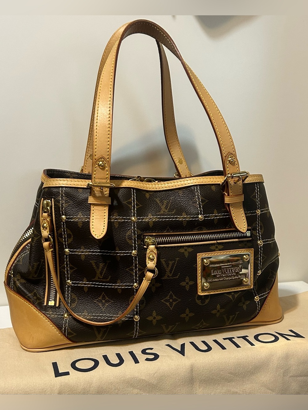 LOUIS VUITTON RIVETING BAG EUC - Picture 4 of 17